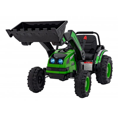Elektrický traktor/bager - zelený